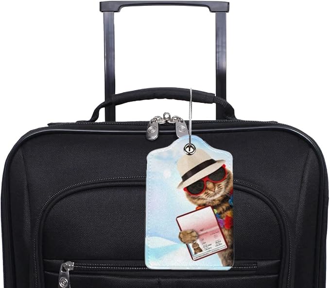 2 Pack Funny Cat Luggage Tags for Suitcases Women Men Kids, Bag Tags for - Image 5
