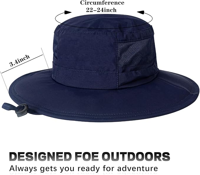 Sun Hat for Men/Women, UPF 50+ Fishing Hat, Waterproof Wide Brim Bucket Hat - Image 4
