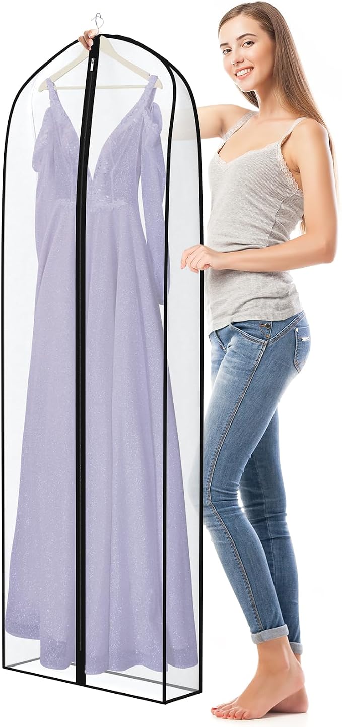 Zilink Breathable Dress Bags for Gowns Long 72” Wedding Dress Storage Bags - Image 3