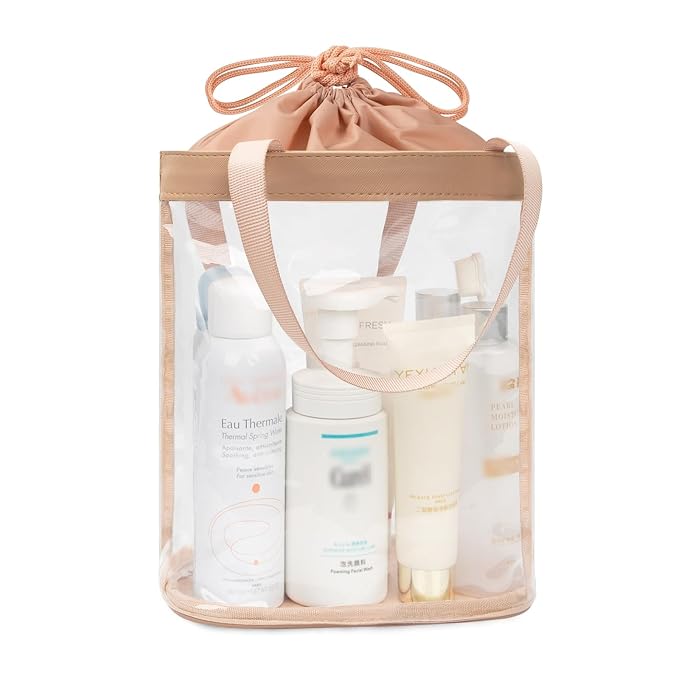 Travel Toiletry Bag, TSA Approved Toiletry Bag, Waterproof Clear Bag Cosmetic by onemoky