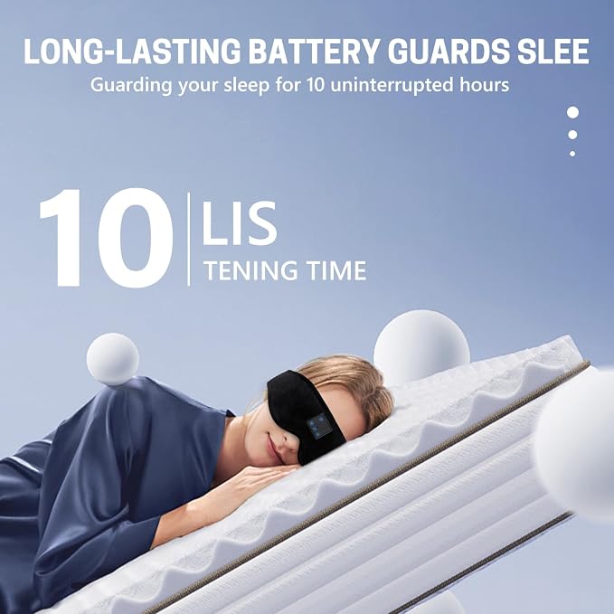 Sleep Mask with Bluetooth Headphones 3D Contour Sleeping Headphones 5.4 - Image 4