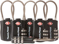 6 Pack TSA Approved Travel Combination Cable Luggage Locks by TravelMore