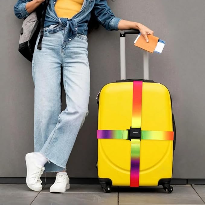 Adjustable Travel Luggage Strap Suitcase Belt Travel Bag Accessories 1.96 in W - Image 8