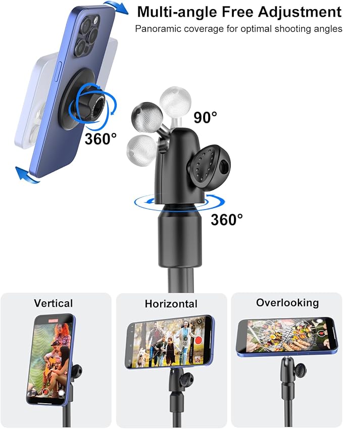 Magnetic Tripod for iPhone, Video Recording, Compatible - Image 5