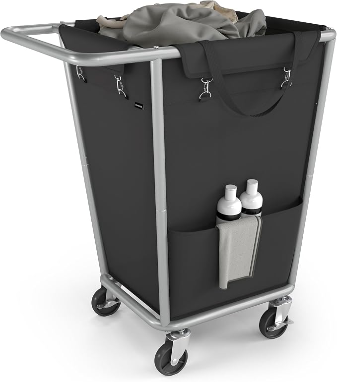 SONGMICS Laundry Basket with Wheels, 34.3 Gallons Rolling Laundry Hamper with by SONGMICSbySONGMICSHOME