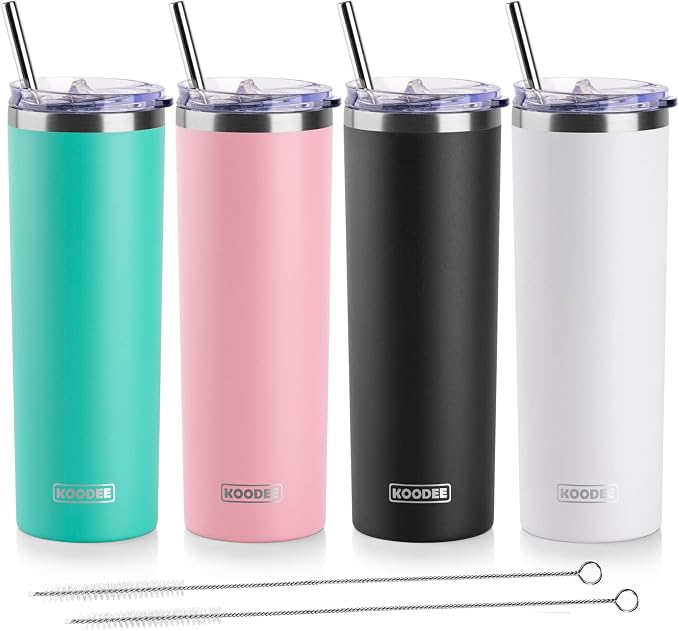 koodee 20 oz Skinny Tumblers Stainless Steel Insulated Tumbler by koodee