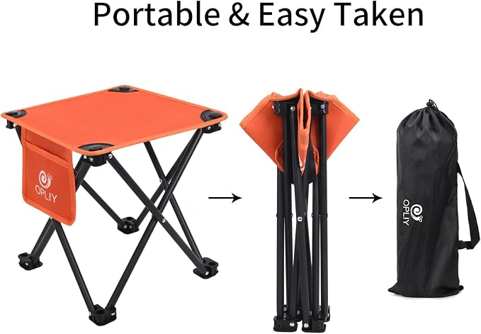 Opliy Camping Stool, Folding Small Chair Portable Camp Stool - Image 4