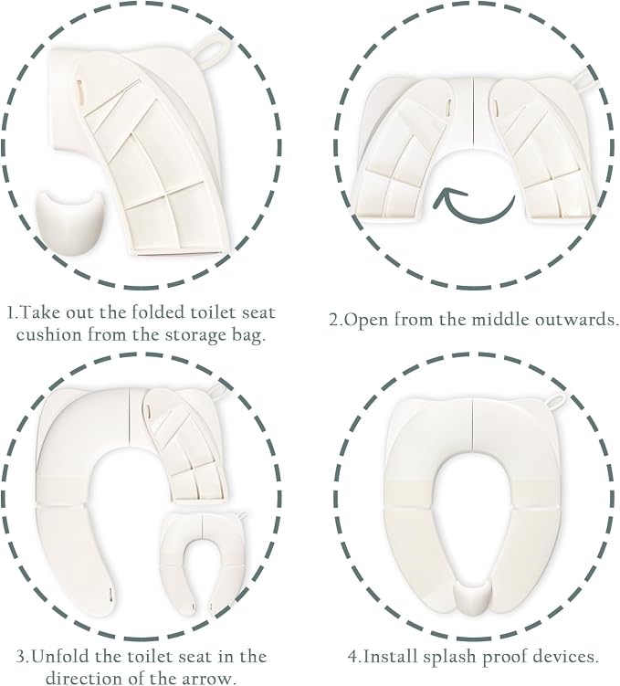 Kids Foldable Toilet Seat with Storage Bag - Image 5