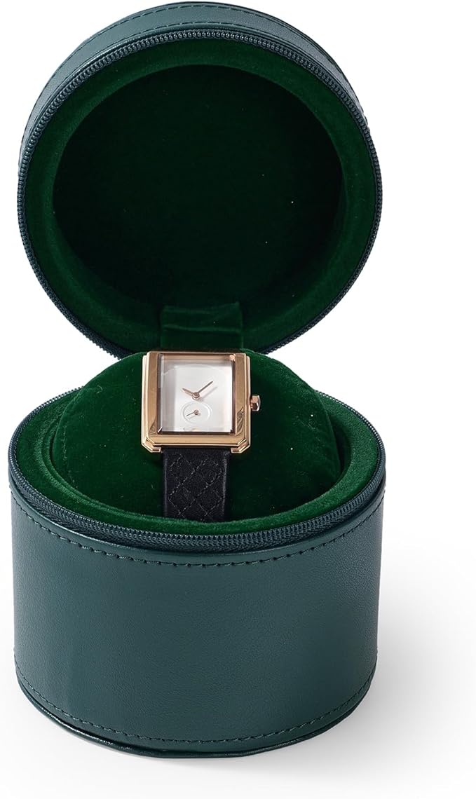 Oirlv Luxury Leather Watch Travel Case Single Watch Case - Image 2