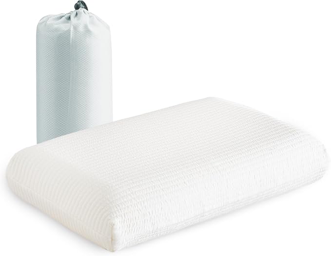 YOUR MOON Memory Foam Travel Pillow, Pure Cotton Cover, Compressible Camping by YOURMOON