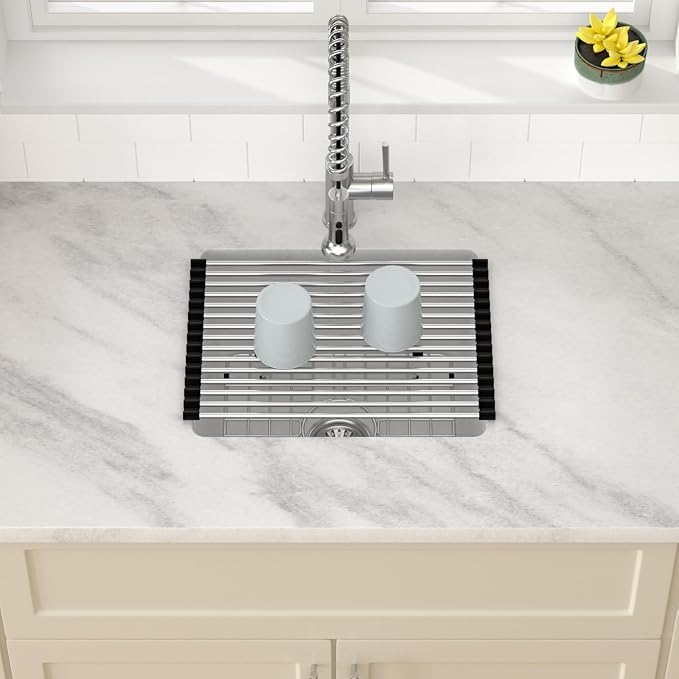 Dcolora 18 Inch Undermount Small Bar Sink Single Bowl Kitchen Sink White - Image 2