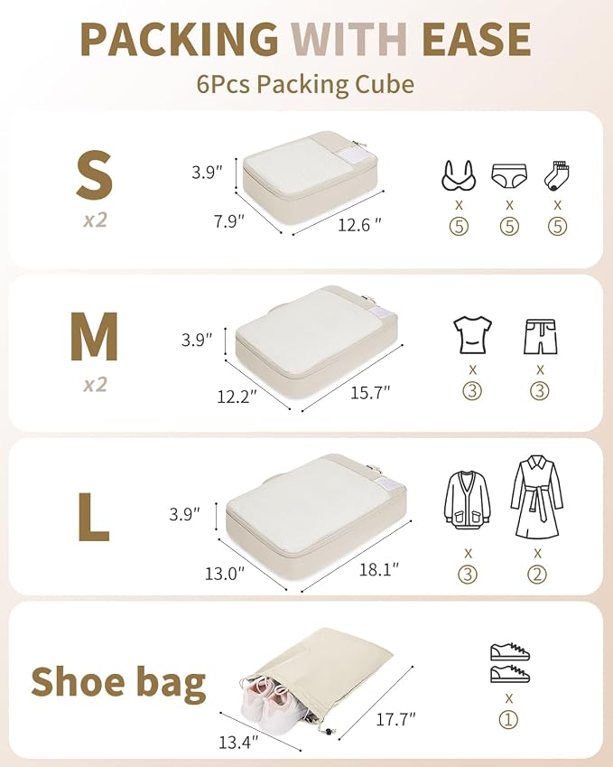 ECOHUB 4 Set /6 Set Packing Cubes - Image 2