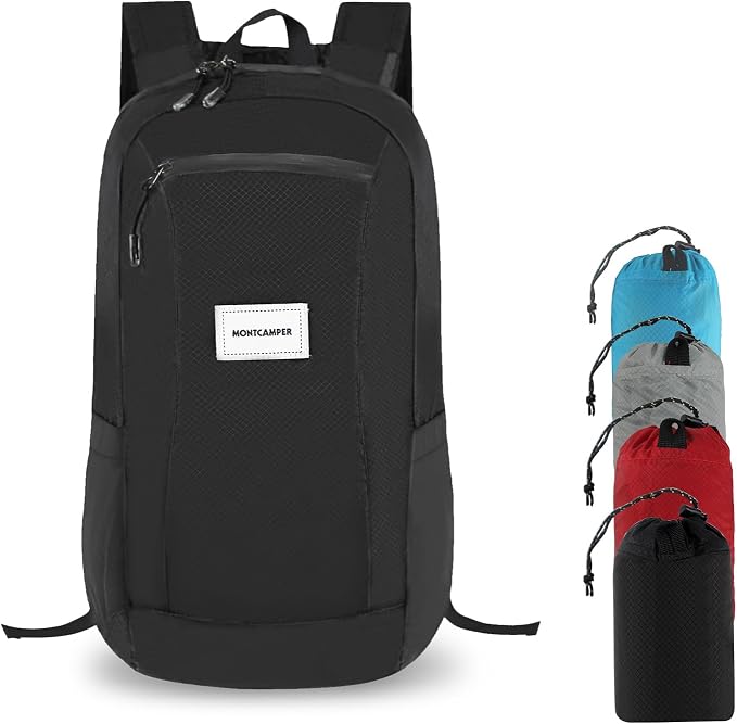 Hiking Daypack - Lightweight & Water-Resistant Portable Backpack by MONTCAMPER
