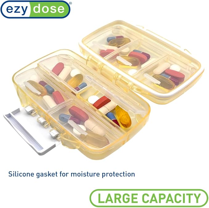EZY DOSE Moisture-Proof Pill Case, Medicine Planner, Vitamin Organizer Box - Image 2