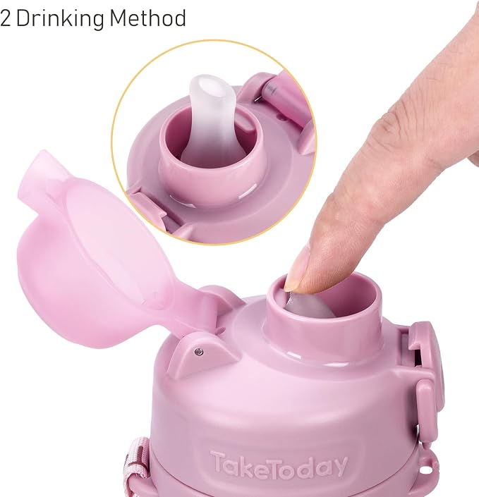 TakeToday Collapsible Water Bottles 20oz, Leak Proof, Foldable Silicone Travel - Image 8