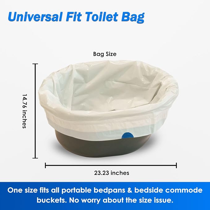 100 Count Enlarged Bedside Commode Liners - Image 4