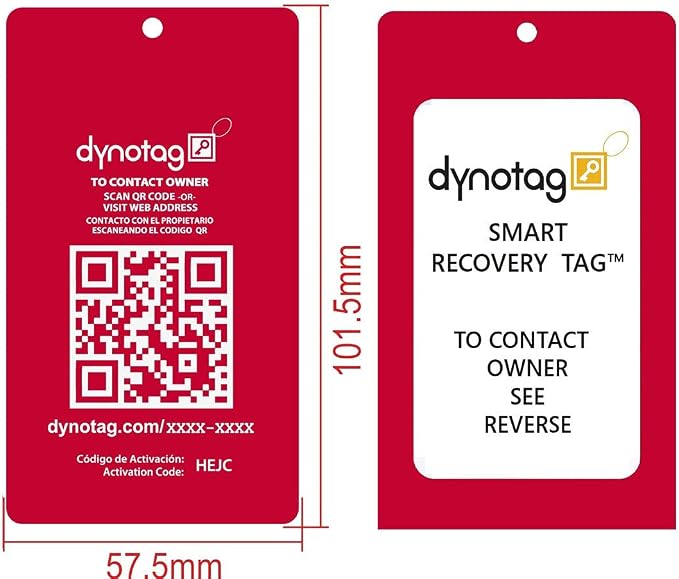 Dynotag® Web Enabled Smart Aluminum Convertible Luggage ID Tag + Braided Steel - Image 4