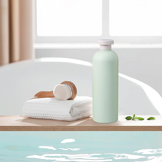 13.5 oz Plastic Travel Shampoo Bottles, Refillable Flip Cap Squeeze Bottles - Image 5