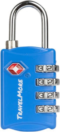 TSA Luggage Locks with 4 Digit Combination – Heavy Duty Set Your Own Padlocks by TravelMore