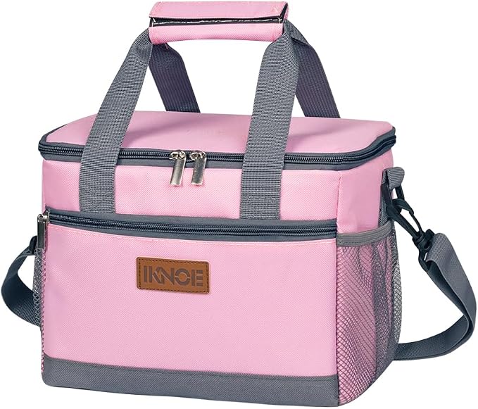 iknoe Large Foldable Cooler Bag, 8.5L Insulated Lunch Bag, Leakproof Lunch by Iknoe