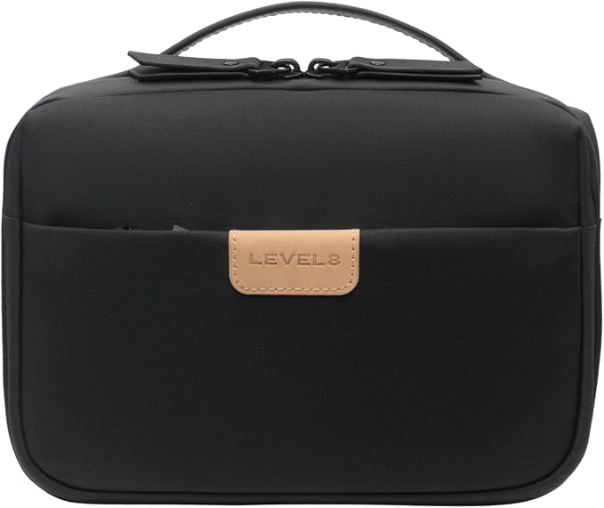 LEVEL8 Travel Toiletry Bag for Men Women, Water Repellent Shaving Bag for by LEVEL8