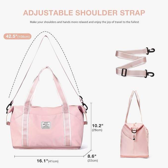 Travel Duffel Bag, Sports Tote Gym Bag, Shoulder Weekender Overnight Bag - Image 5
