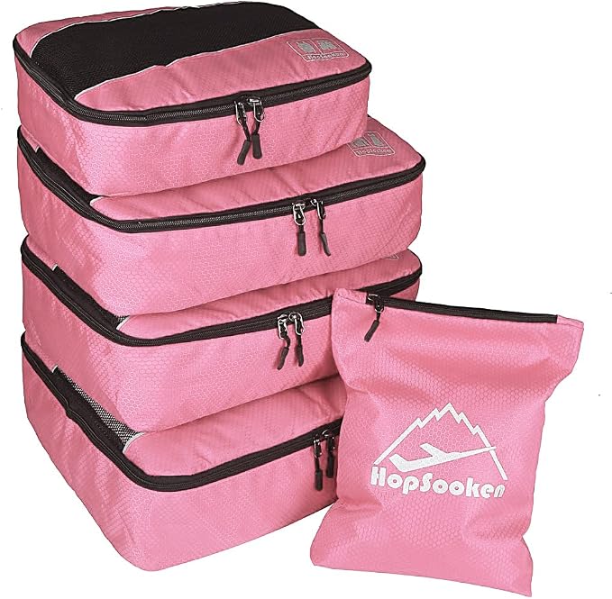 5 Set Packing Cubes for Travel Large Suitcase Luggage Organizer Bags Travel by HOPSOOKEN