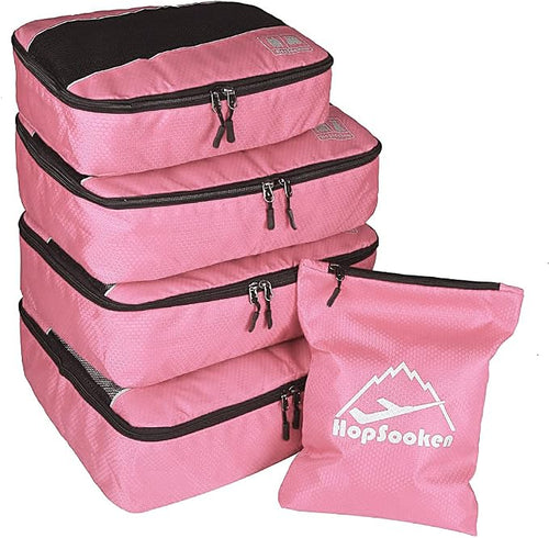 5 Set Packing Cubes for Travel Large Suitcase Luggage Organizer Bags Travel by HOPSOOKEN