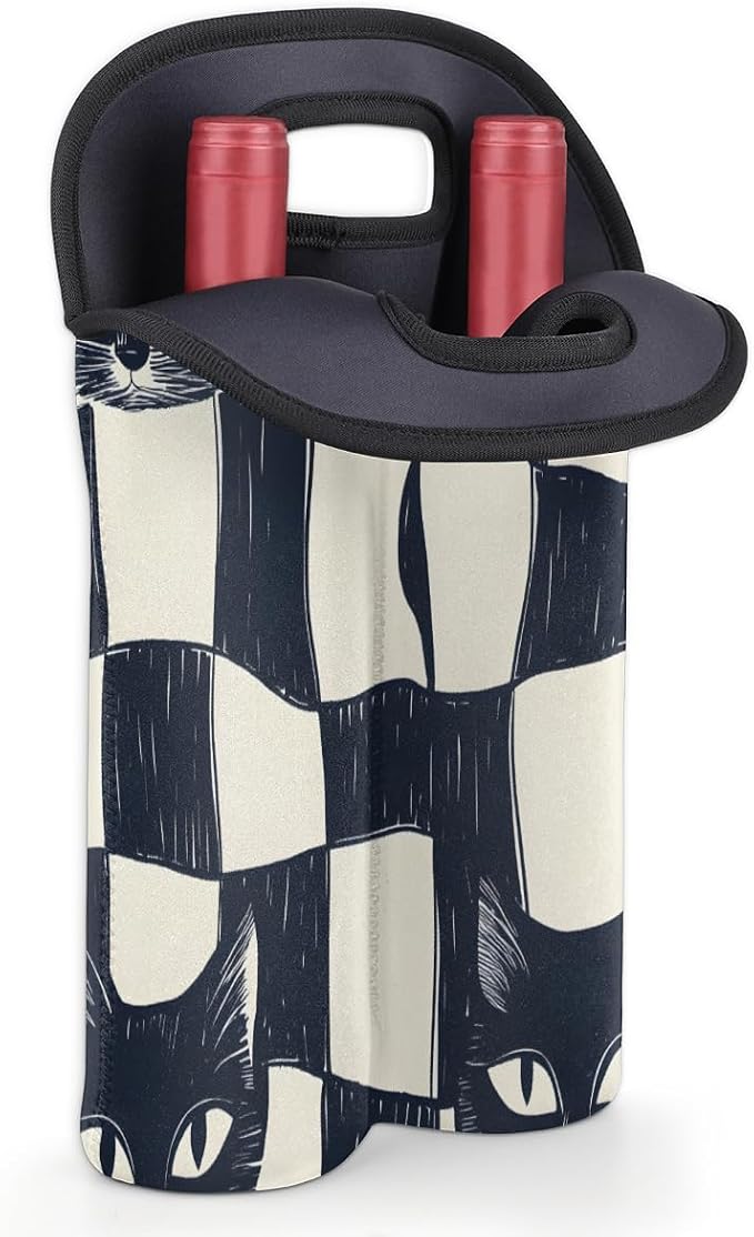 Neoprene Wine Tote, Bottle Carrier Gag Insulating Neoprene Thicker, Insulated - Image 4