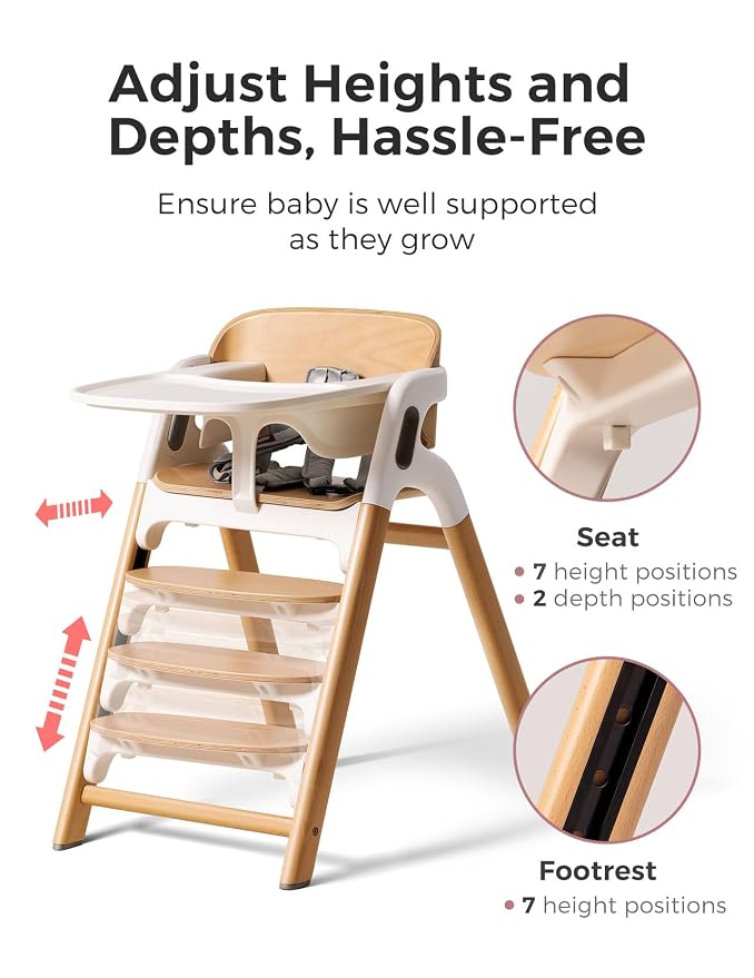 Momcozy DinerPal Wooden High Chair - Image 5