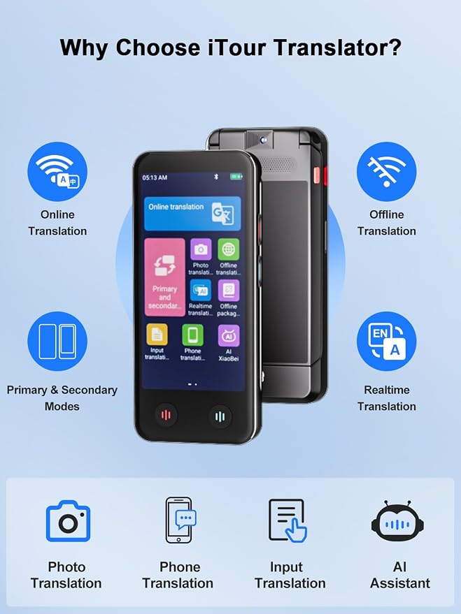 iTour Detachable Language Translator Device, Upgraded Instant Voice Translator - Image 4