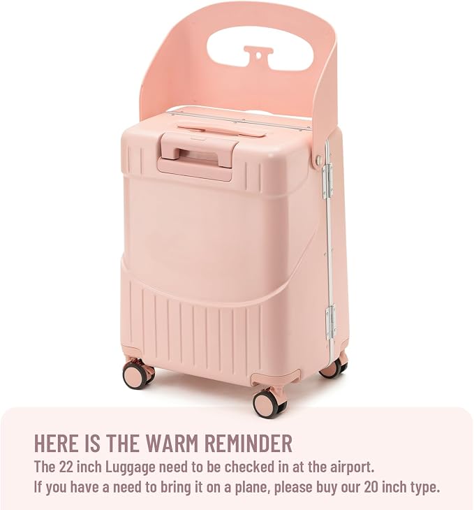 22 Inch TSA Lock Luggage with Seat - Image 3