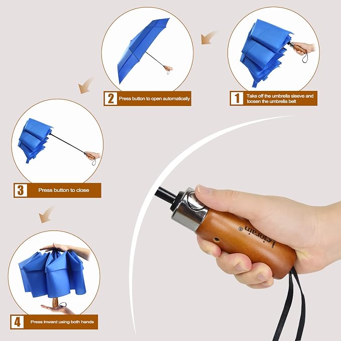Lejorain Large Folding Golf Umbrella - Image 3