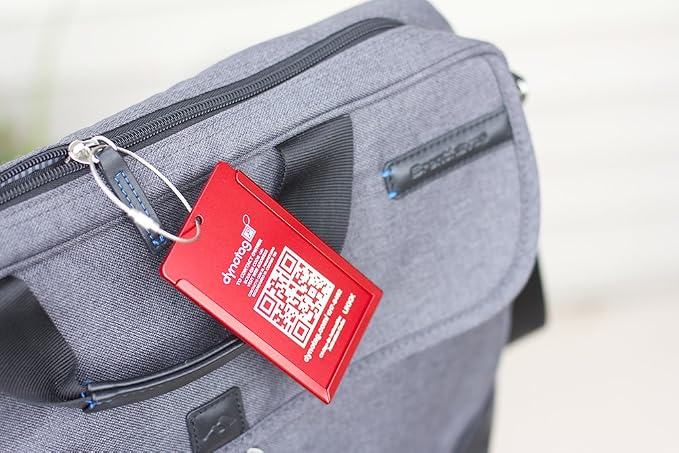 Dynotag® Web Enabled Smart Aluminum Convertible Luggage ID Tag + Braided Steel - Image 5