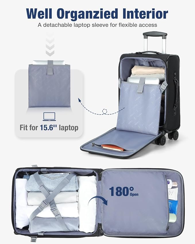 Lekebobor 20 Inch Carry On Luggage - Image 3