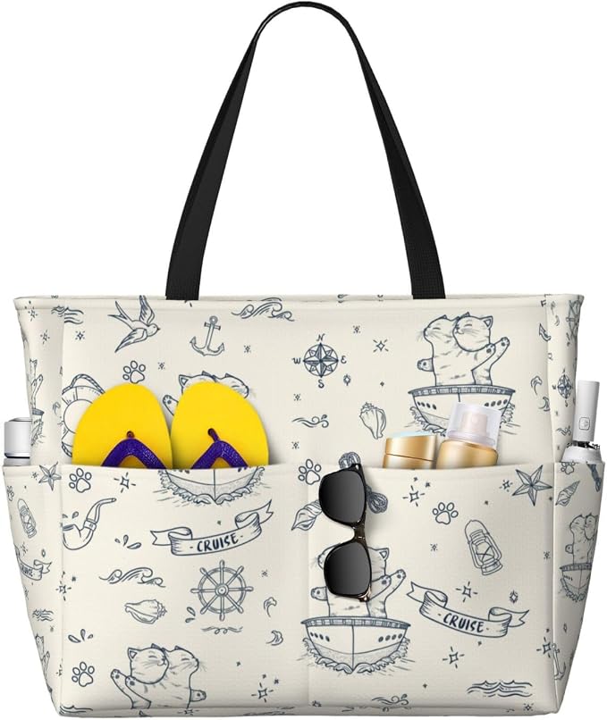 Beach Bag for Women Beach Tote Bag Waterproof Sandproof Large Bags by NLZI