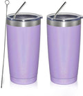 MEWAY 20oz Tumbler 2 Pack Double Wall Vacuum Insulated Travel Glitter Mug Bulk by MEWAY