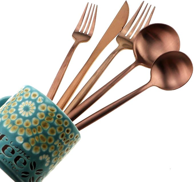 Gugrida 20-Piece 18/10 Stainless Steel Flatware Silverware, Luxury Dinnerware - Image 2
