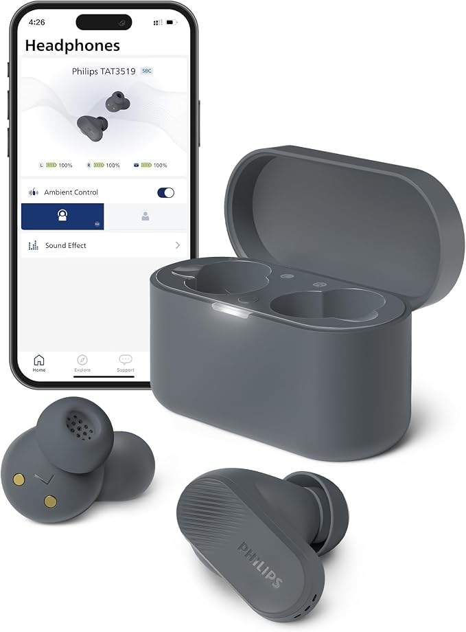 PHILIPS TAT3519 Wireless Earbuds, True Wireless Headphones by PhilipsSound