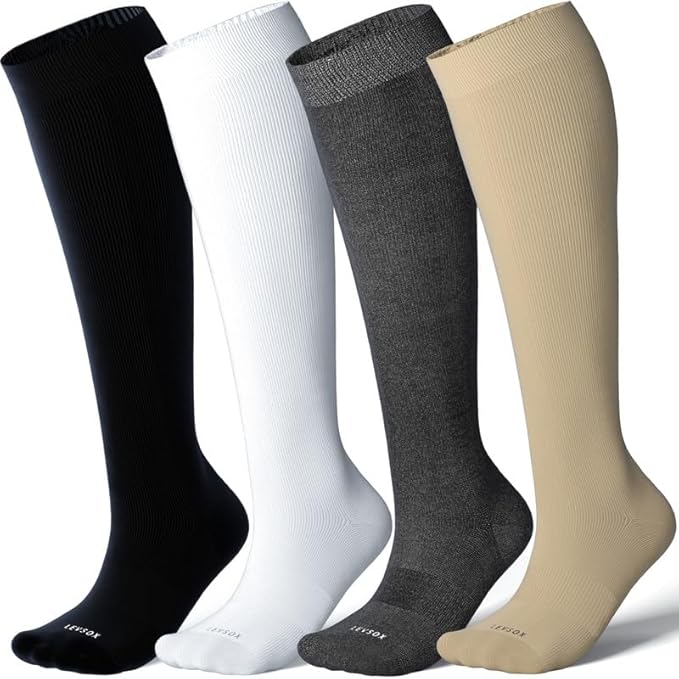 LEVSOX Compression Socks for Pregnant Women 20-30 mmHg Knee High Cute Funny by Levsox