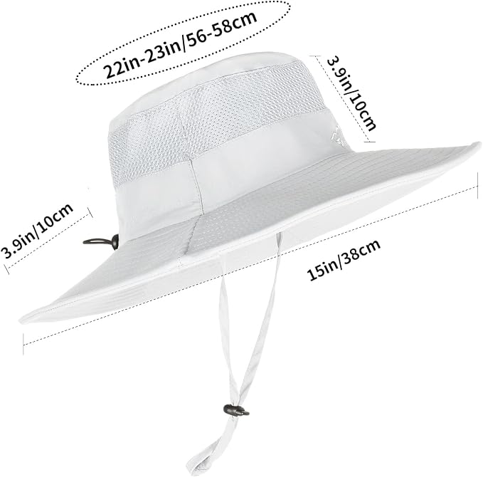 Sun Hats for Men Women Fishing Hat UPF 50+ Breathable Wide Brim Summer UV - Image 5