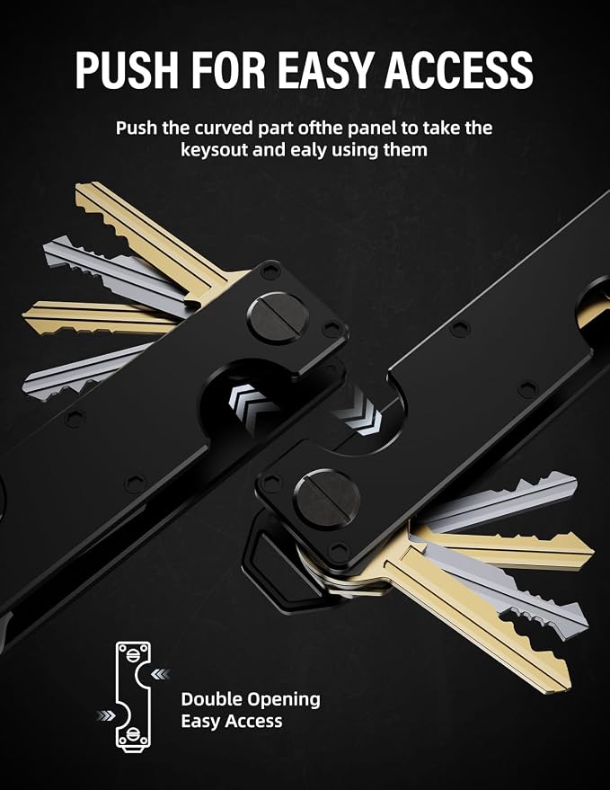Key Organizer Key Holder Compact Key Case Minimalist Metal Key Chain Key Holder - Image 5