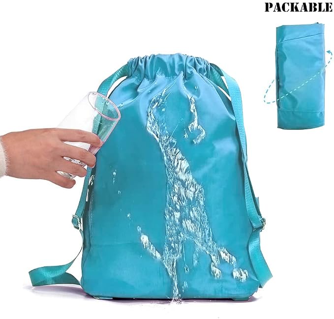 ZOORON Waterproof Drawstring Gym Backpack Bag - Image 5