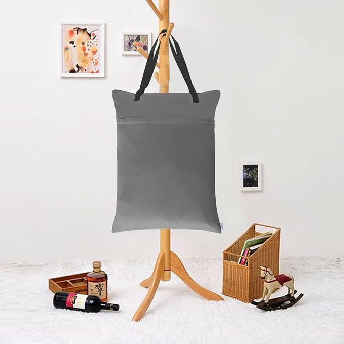 ALVABABY 2 Pack Large Wet Dry Bag Waterproof Hanging Cloth Diaper - Image 7
