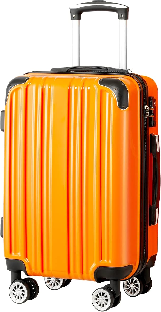 Coolife Luggage Expandable Suitcase PC+ABS Spinner 20in 24in 28in Carry by COOLIFE