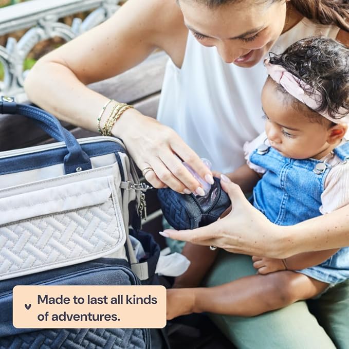 BabbleRoo Diaper Bag Backpack, Unisex Stylish Travel Back Pack Nappy Changing - Image 8