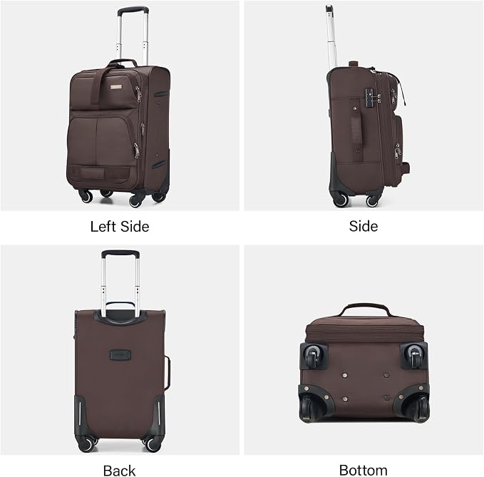 Hanke 20 Inch Softside Expandable Carry On Luggage - Image 7