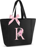 Vavabox Tote Bag, A-Z Initial Monogrammed Waterproof Tote Bag, Bridesmaid Gifts by Vavabox