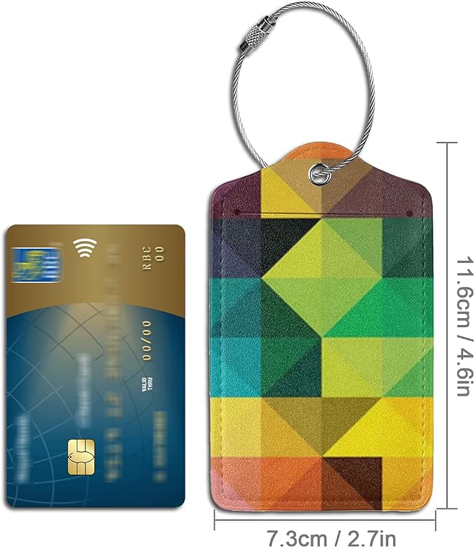 2 Pack Luggage Tag for Suitcase, Cute Unique Leather Suitcase Tags Identifiers - Image 3