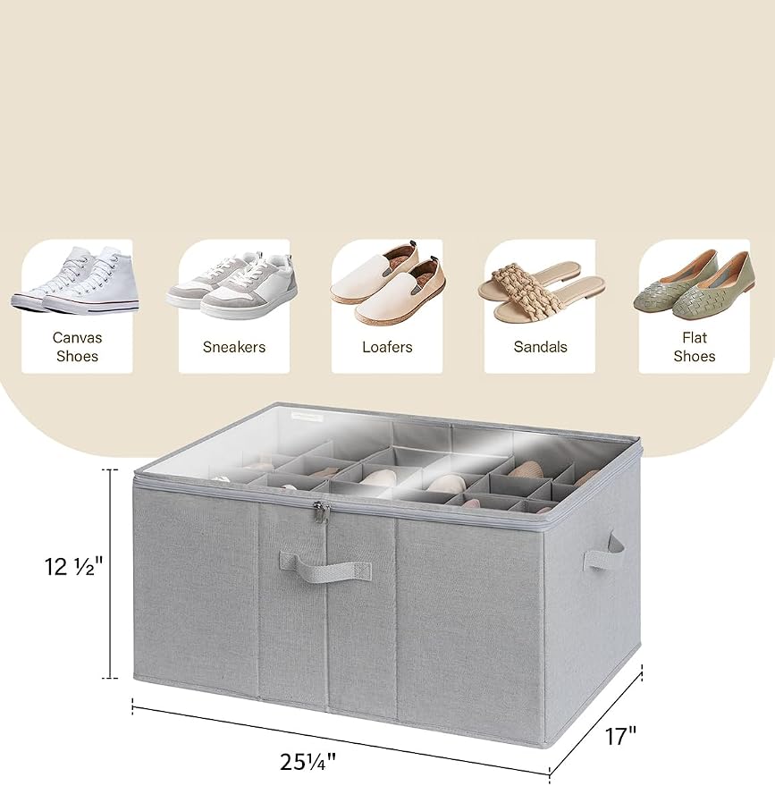 StorageWorks Shoe Organizer for Closet, Fits up to 24 Pairs, Shoe Cubby Storage - Image 3
